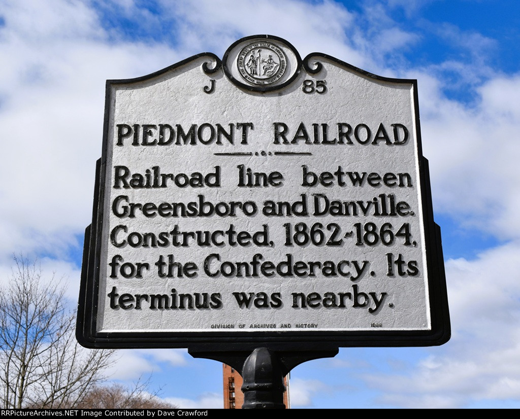 Piedmont Railroad Historical Marker